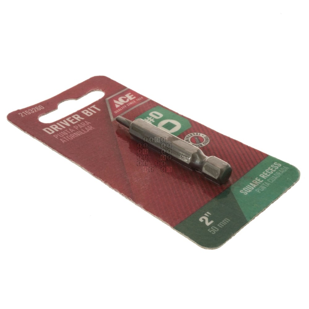 ACE Hardware 2153260 #0 Square / SQ0 Driver Bits, 2" Length