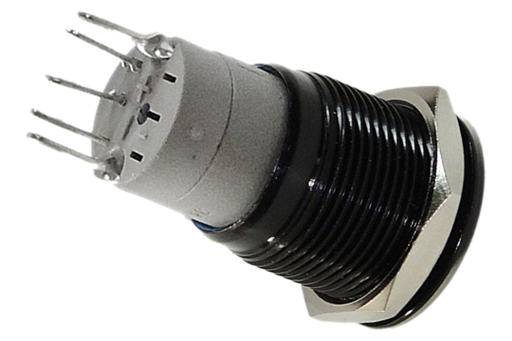 5/8" Start Engine Stainless Steel Push Button Switch w/ Blue LED Light 16mm 12V