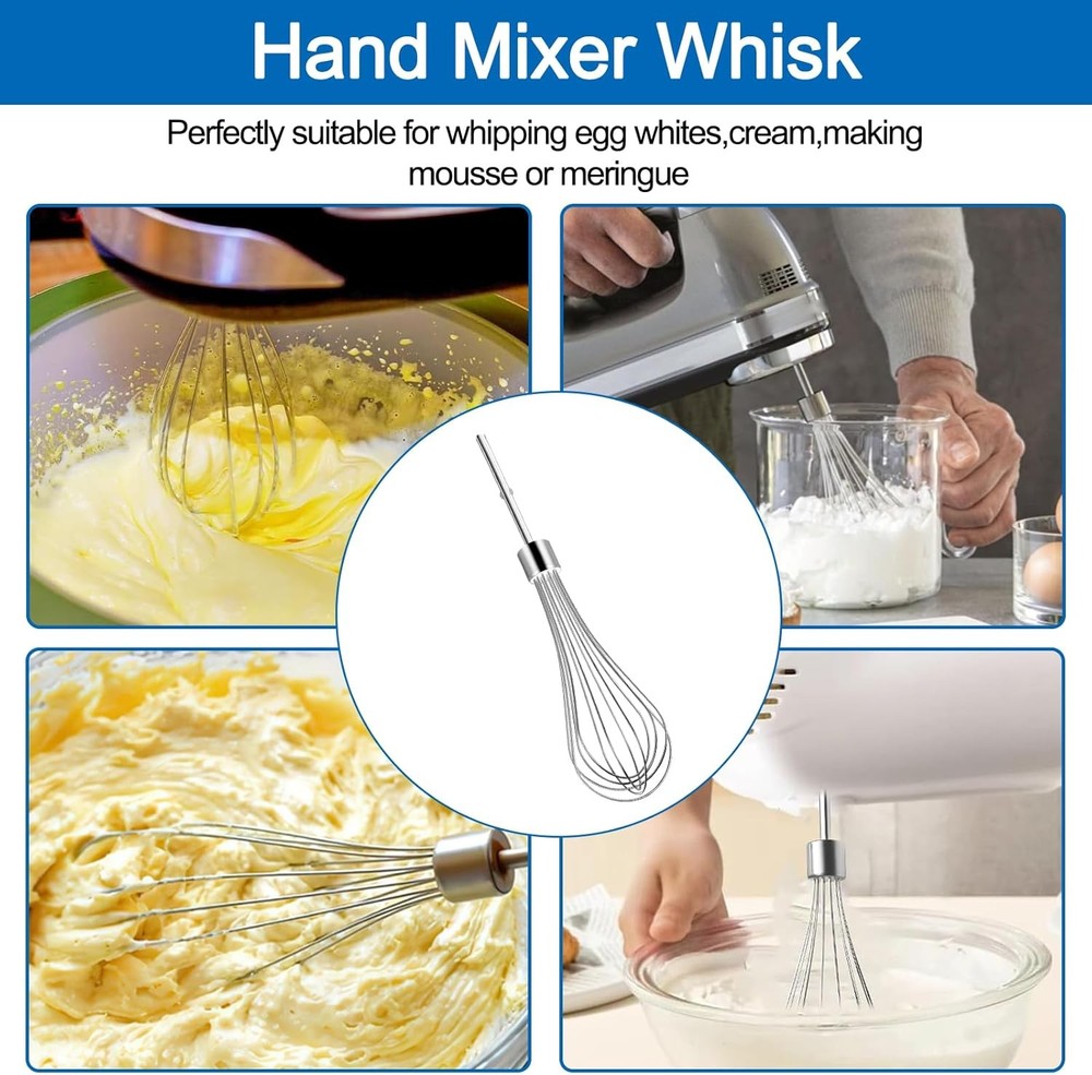Kitchen Hand Mixer Whisk Attachments for KitchenAid Silver