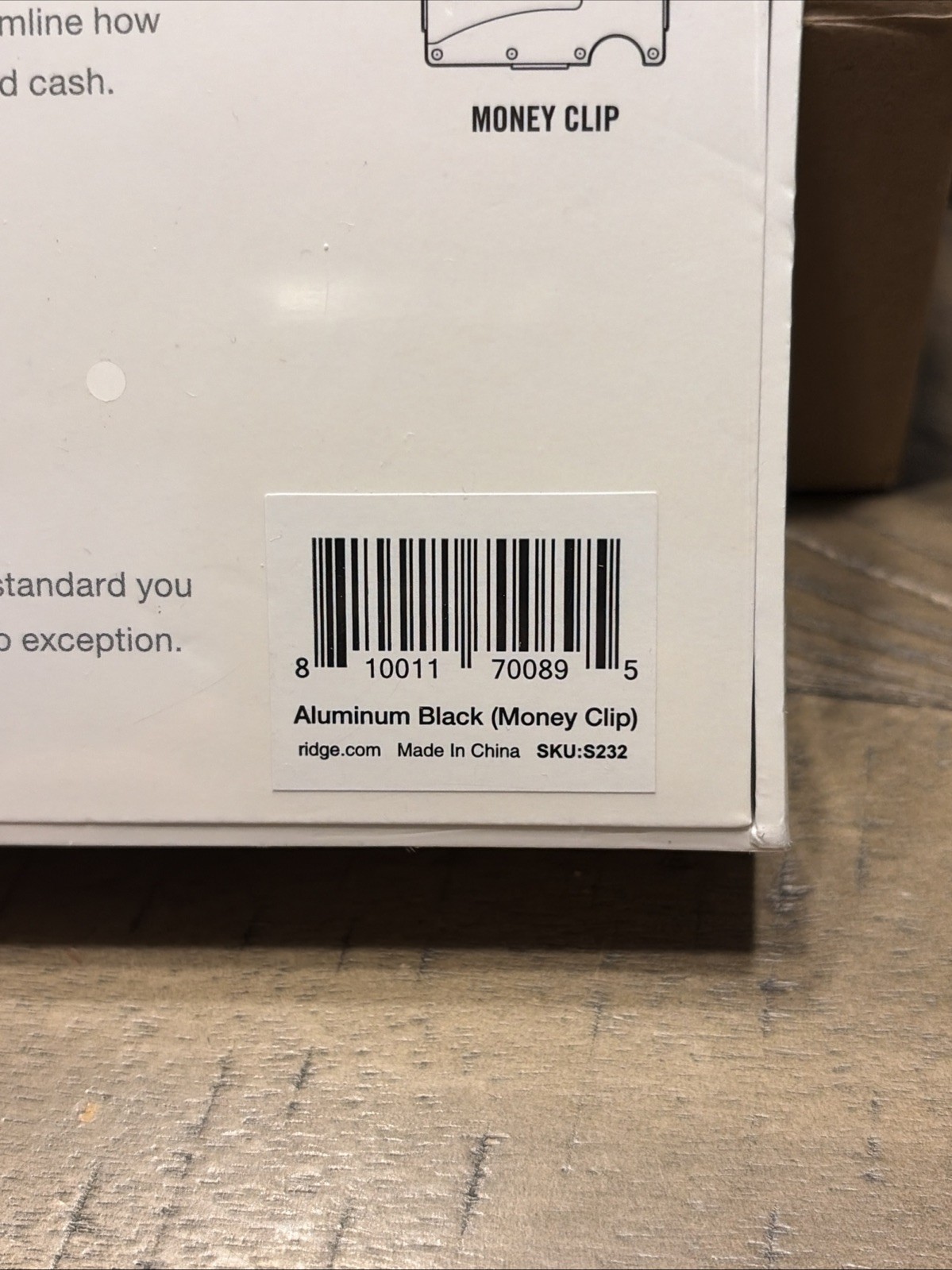 Ridge Slim RFID Blocking Wallet Money Clip Card Holder Black Aluminum New Sealed