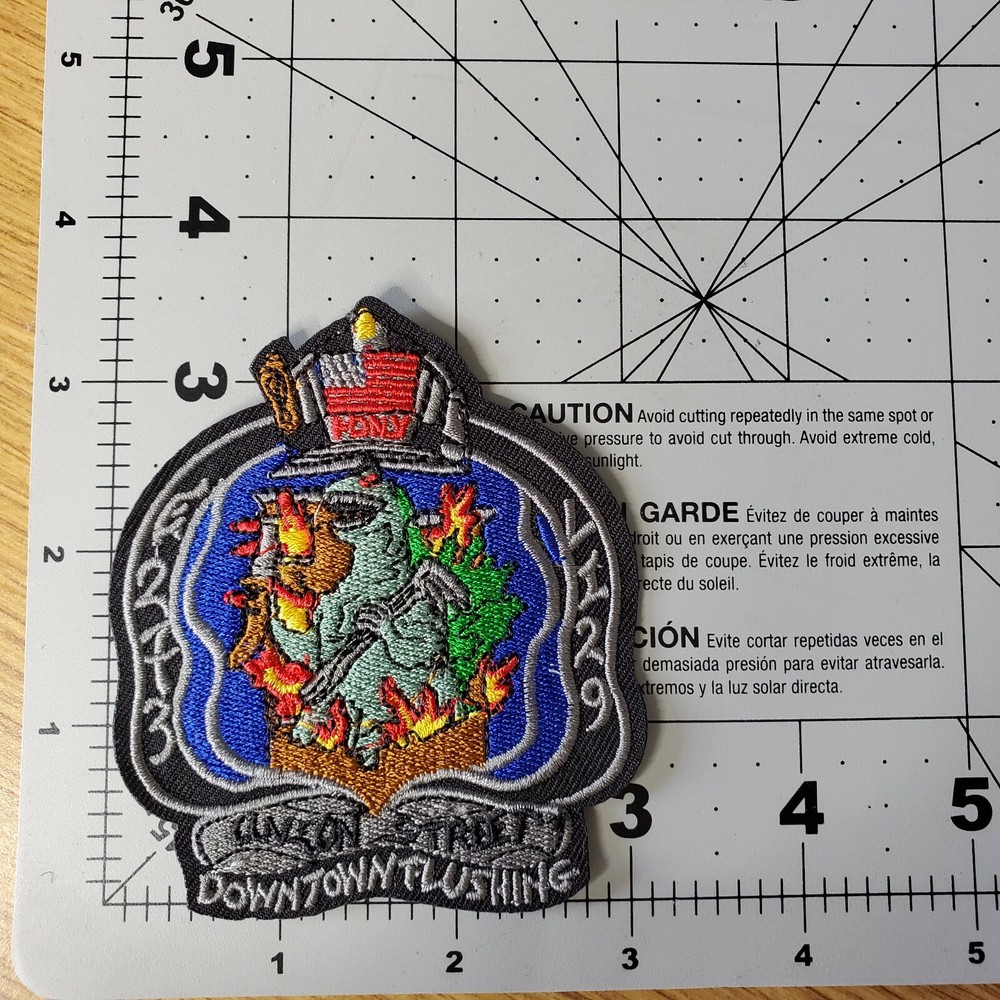 Godzilla fire fighting Patch 3 1/2 inches tall