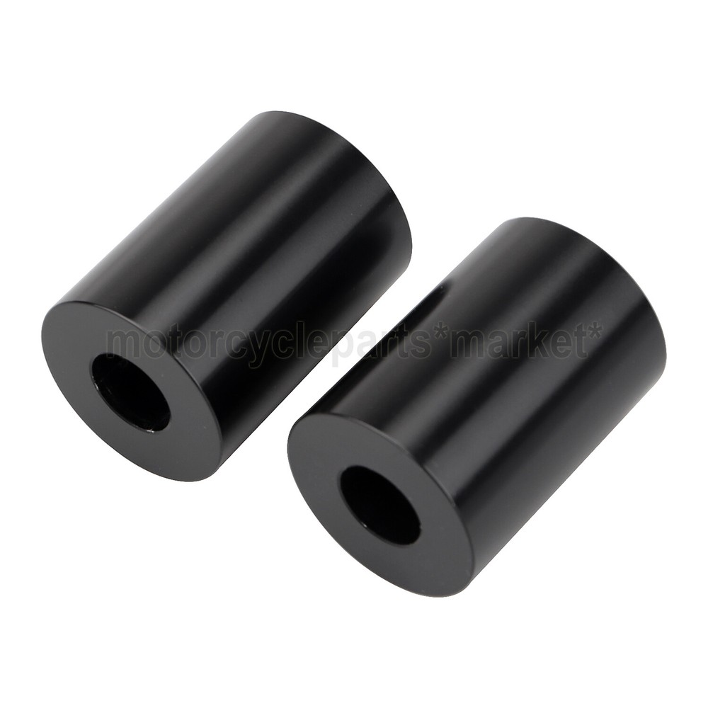 Motorcycle 1.75" Black Riser Extensions For Harley 1" Handlebars Softail Dyna