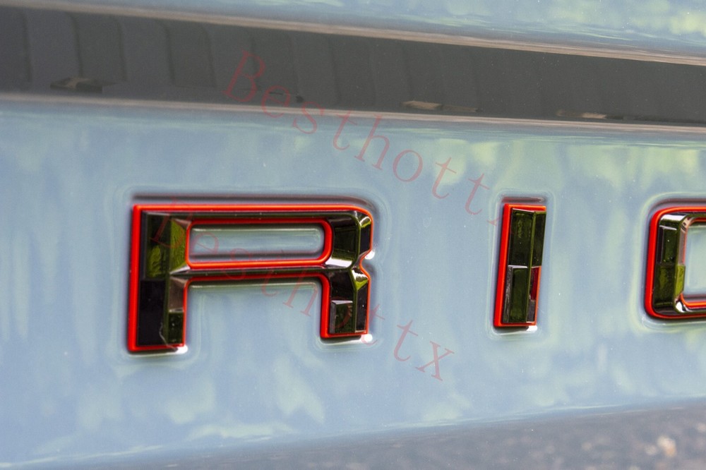 Black with Red 3D Domed Plastic Letters for Ford Maverick 2022+ Tailgate 