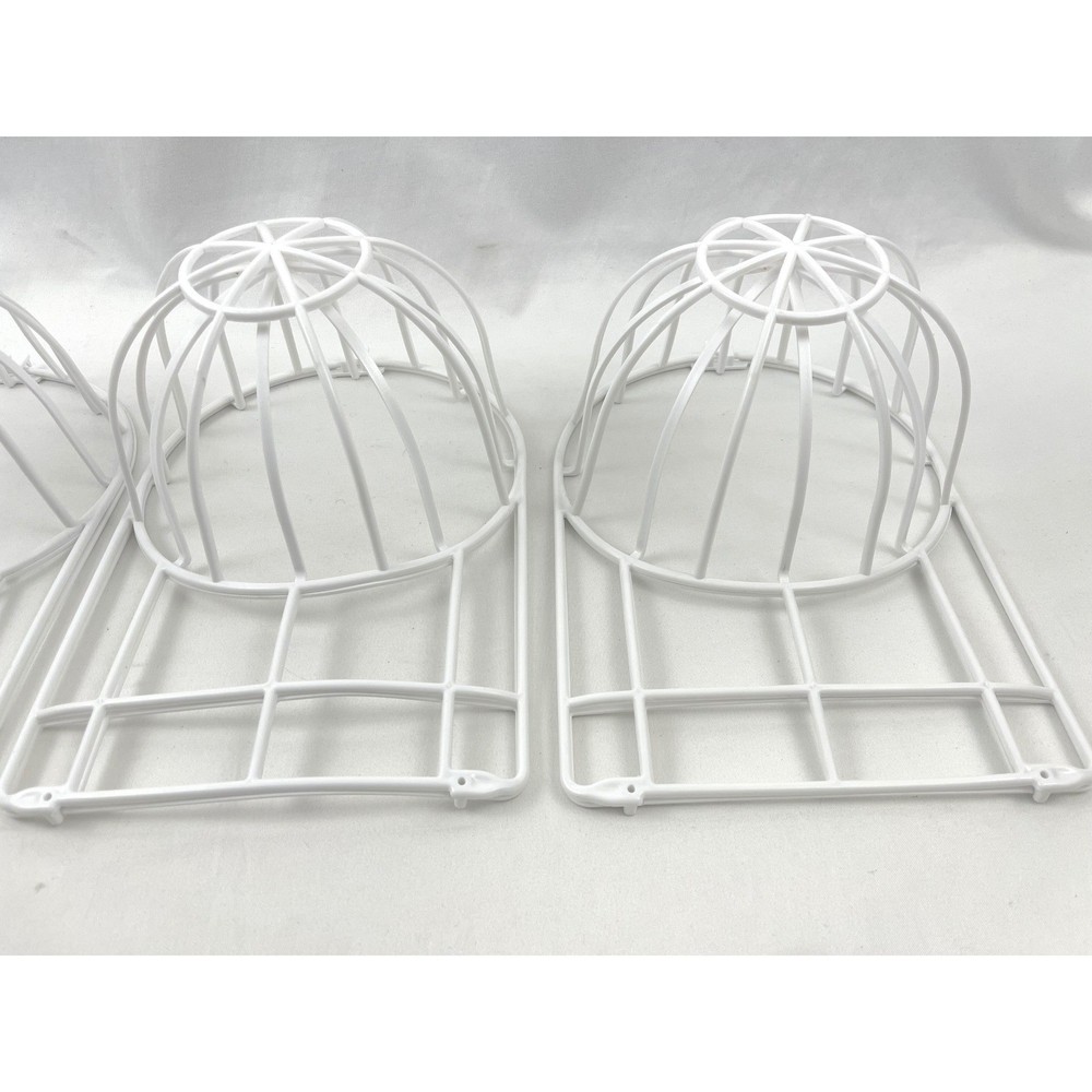 3 Pack White Plastic Baseball Cap Washer Hat Cleaner Shaper Protector Cage