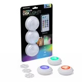 3 Pack Battery RGB Puck Lights Remote Touch