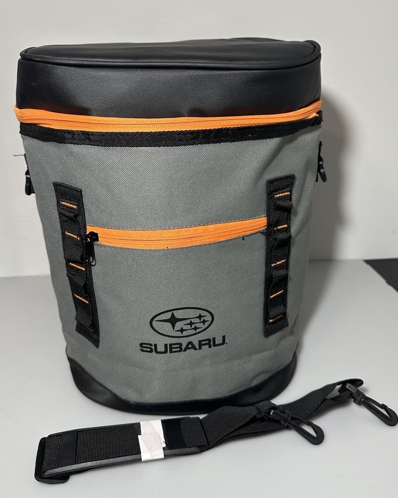 Leeds Subaru Backpack Cooler Removable Adjustable Strap w/ Shoulder Pads Gray