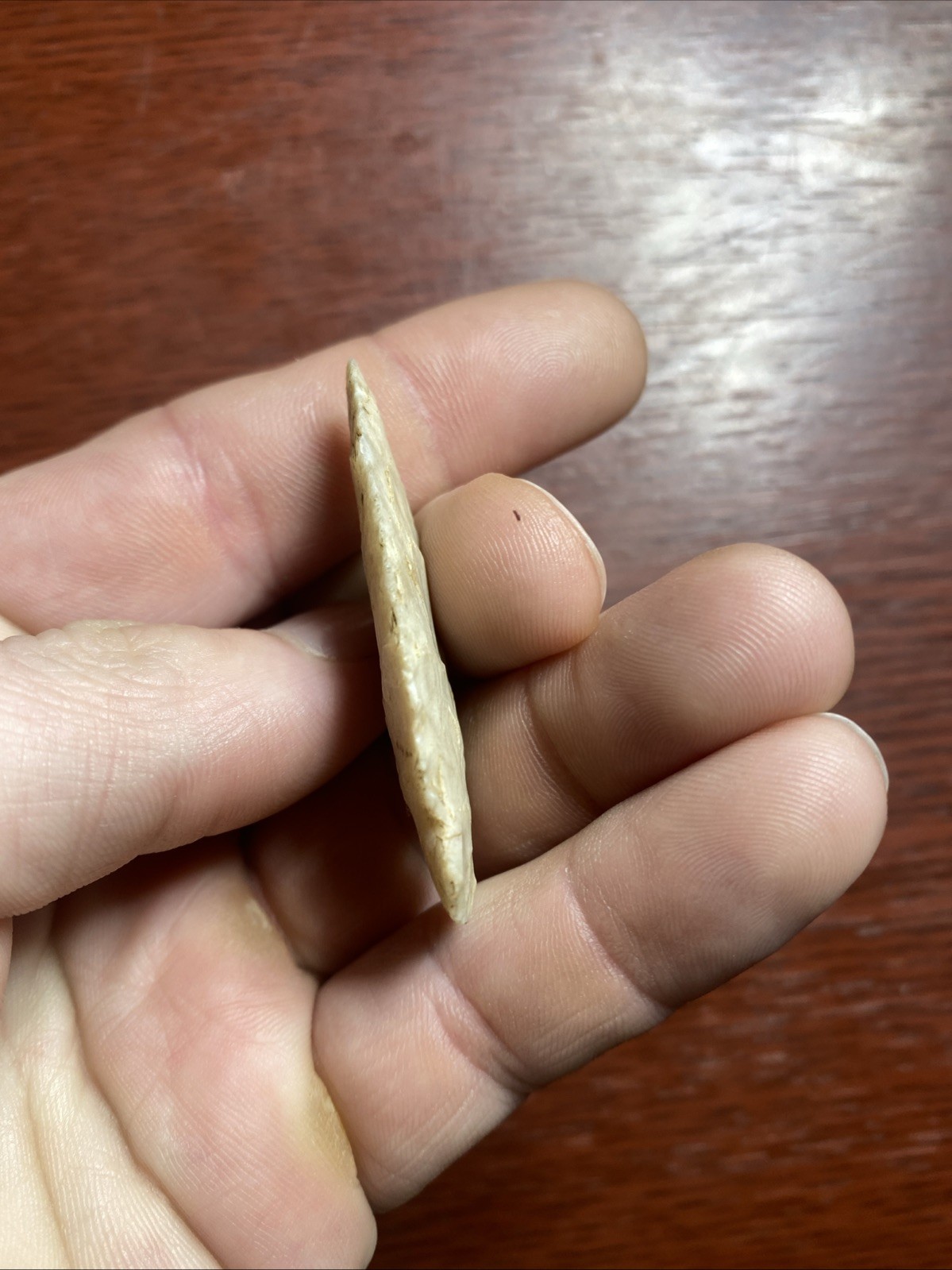 MLC s8269 Translucent 2” Archaic Micronotch Arrowhead Indiana Stone Artifact