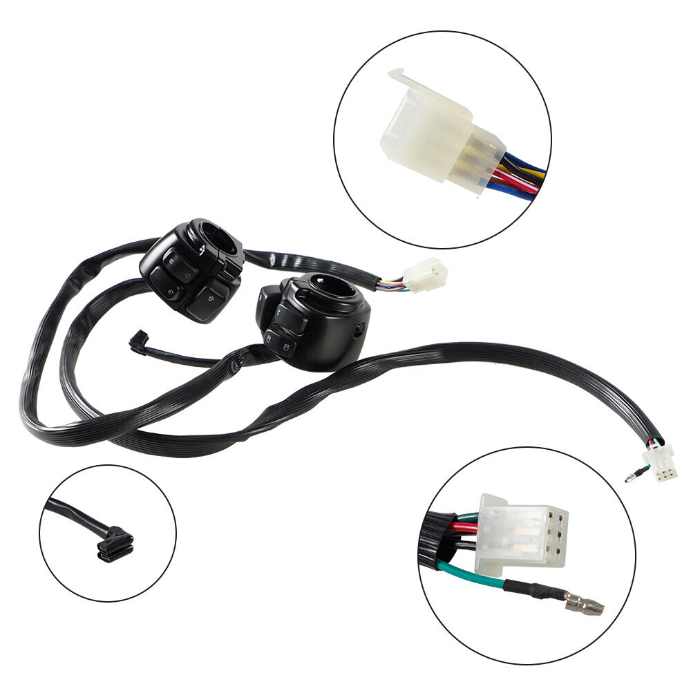 For Harley Sportster Dyna 1996-2012 Handlebar Control Switches + Wiring Harness