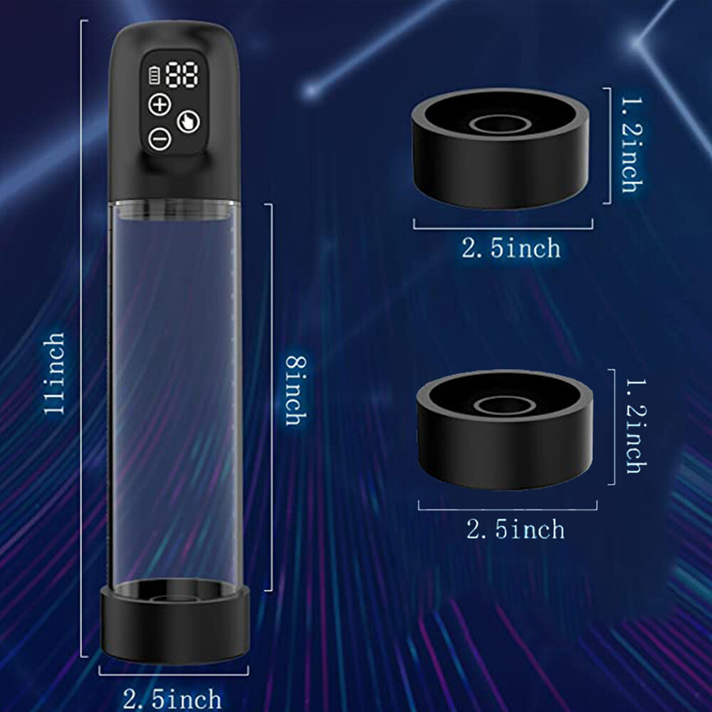 Penis Vacuum Sucking Pump Enhancer Digital LED Display Male Men Enlarger Growth