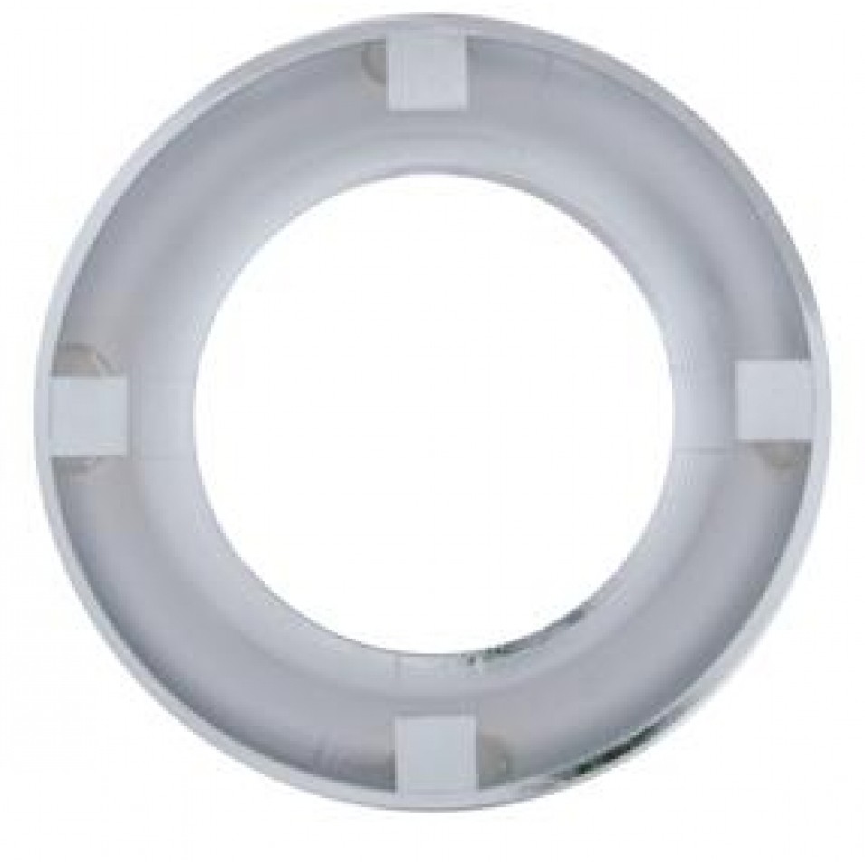 Chrome Plastic 2 1/2" Twist-On Light Bezel