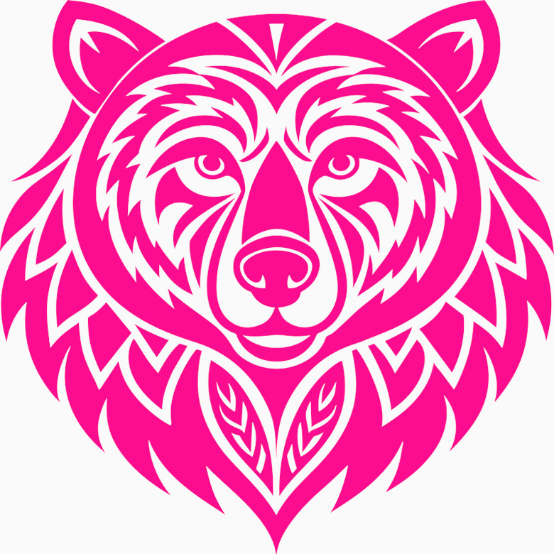 30 Custom Pink Spirit Bear Personalized Address Labels