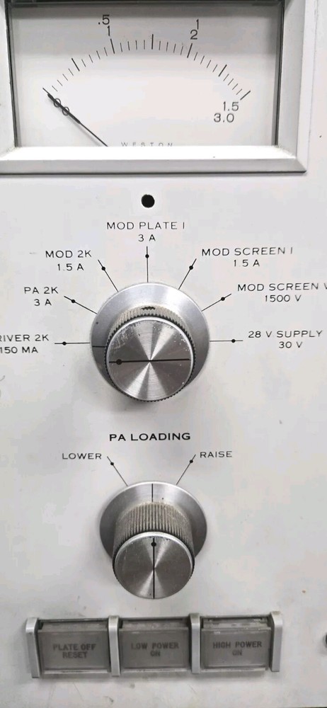 AM Transmitter Radio Front Panel Controls Collins 820 E/F-1