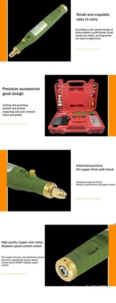 Mini Electric Drill Multifunction Grinder Set Micro-drilling Tool Kit WL-800