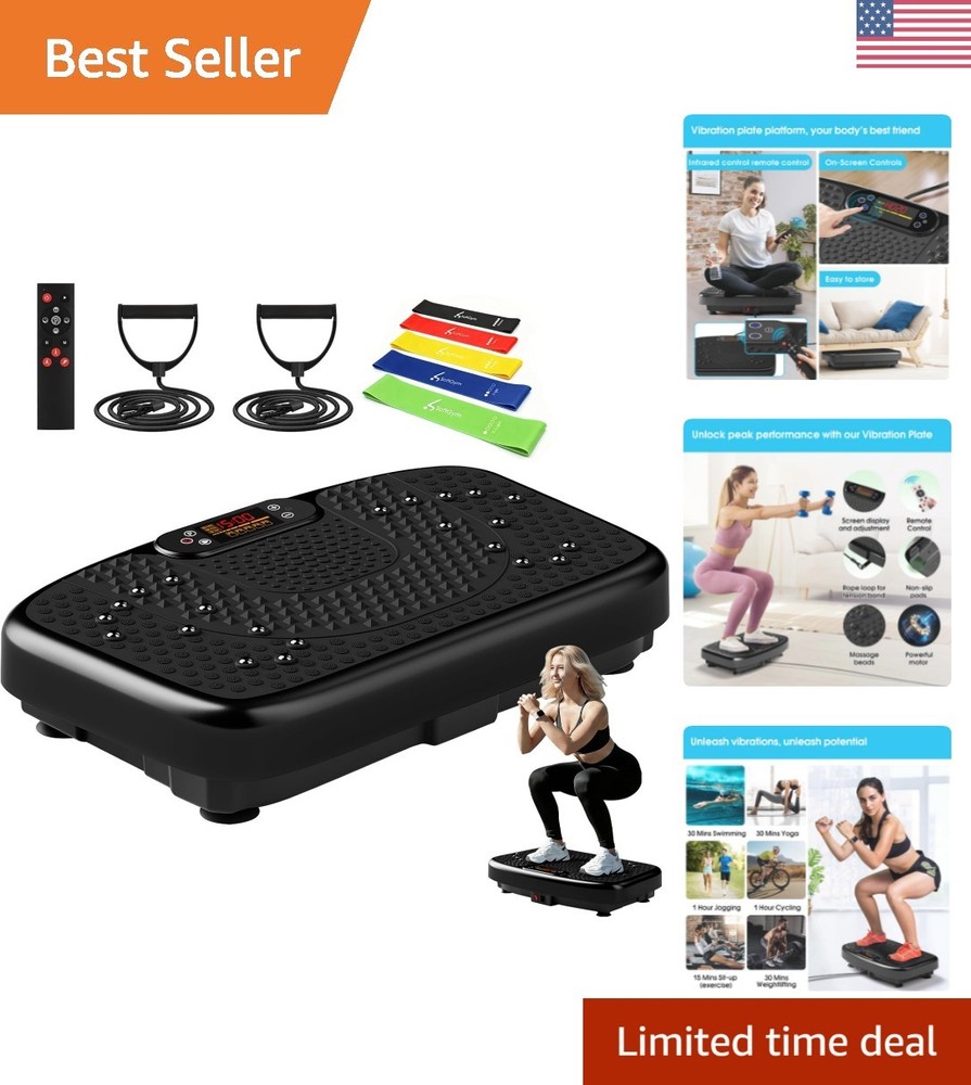 Multi-Functional Vibration Plate - Remote-Controlled, 120 Speed Levels, Durable