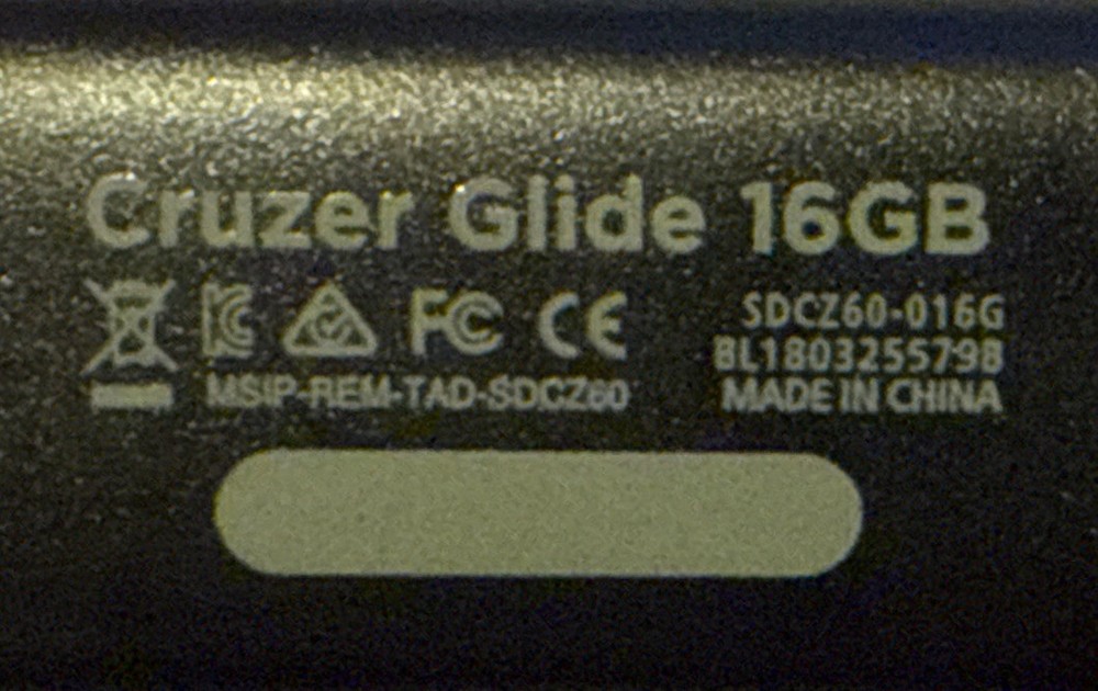 SanDisk 16GB Cruzer Glide USB Flash Drive