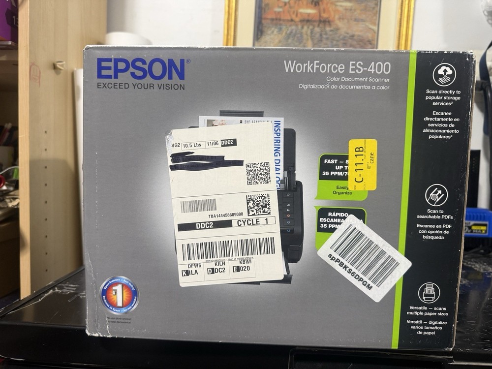 Epson Workforce ES-400 II Color Duplex Desktop Document Scanner (SEALED)