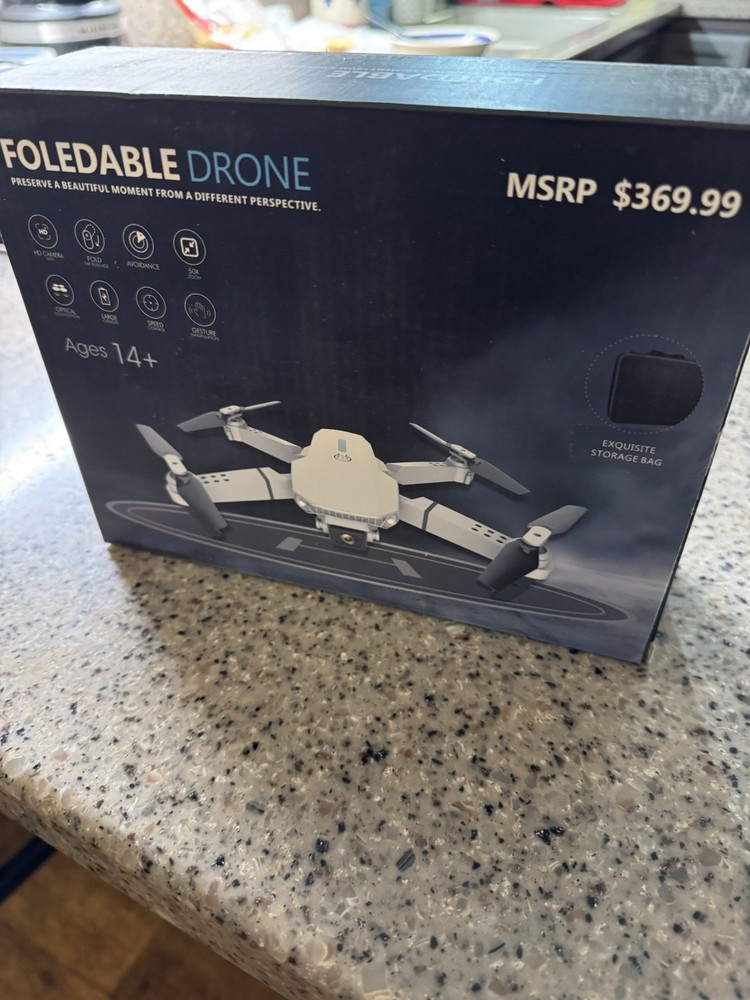 Foldable Quadcopter Drone with HD Camera, Gesture Control, Avoidance Ages 14+