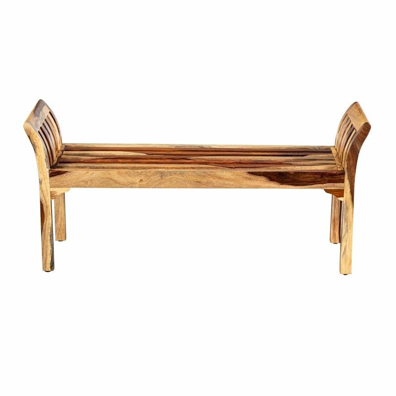 Solid Sheesham Wood Bench - Harvest