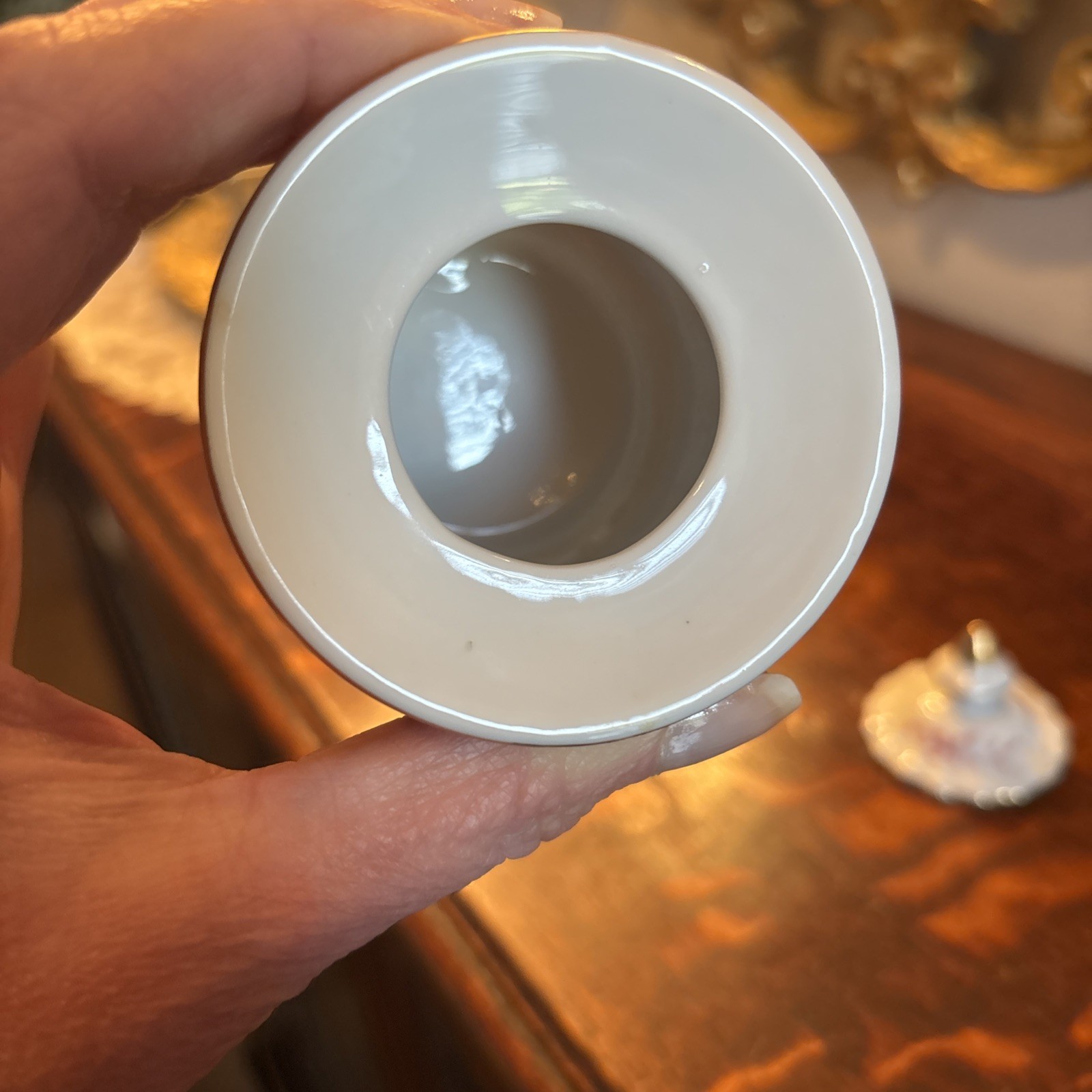 Porcelain 5 Piece Inkwell Dresser Set~Sandrea Japan G904~Chips & Cracks