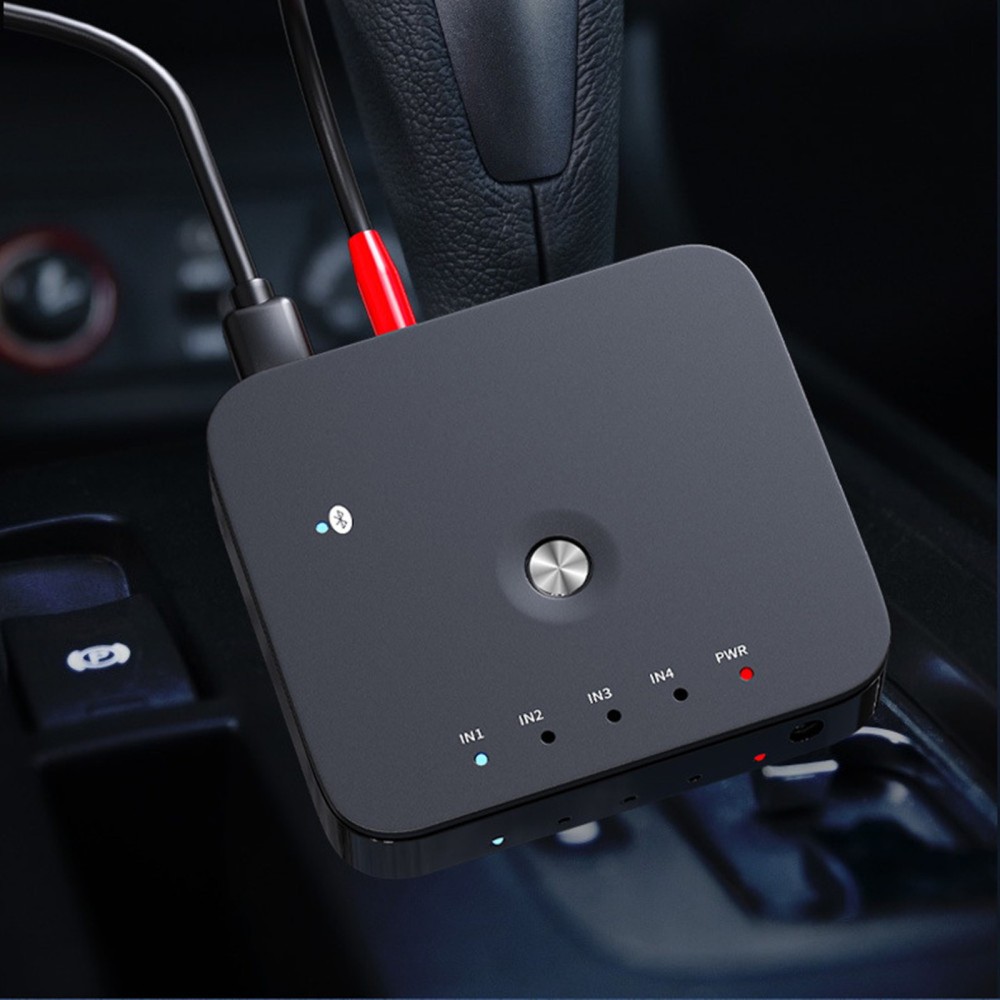 Black Bluetooth Audio Switch Box Cage Remote Control Audio Receiver Replacement