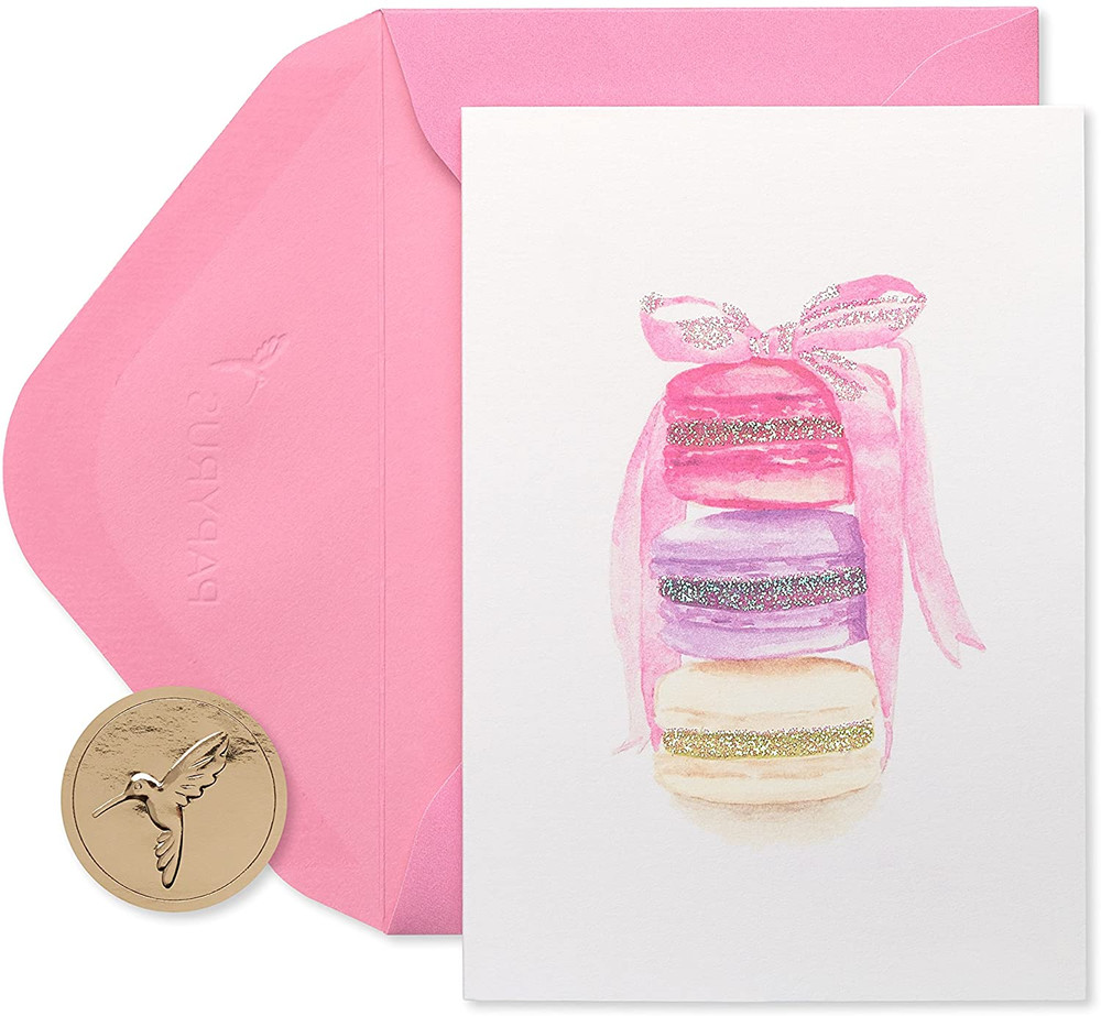 Papyrus Stack of Macarons Boxed Blank Note Cards with 14 Count Macaron New
