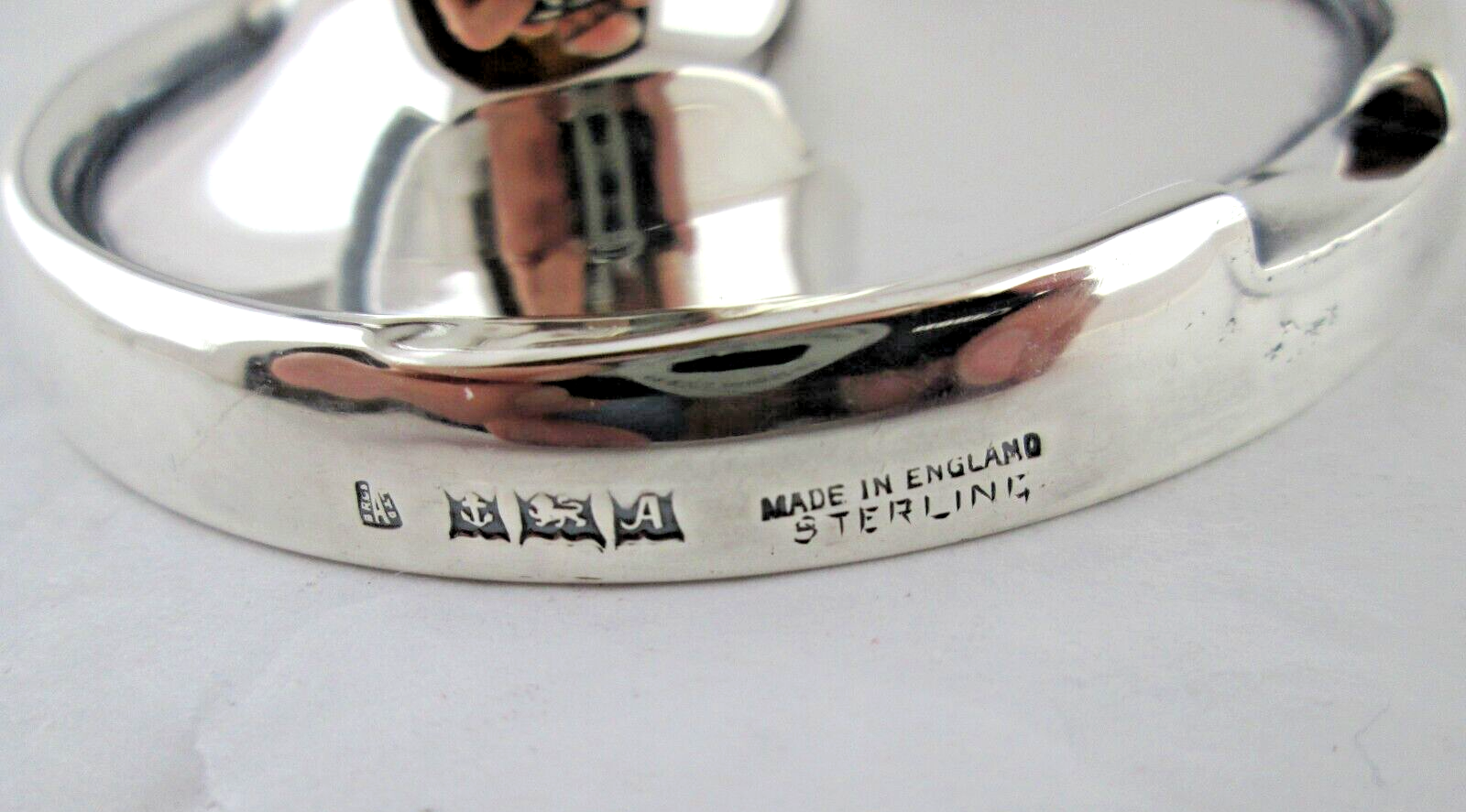 Vintage ENGLISH Sterling INKWELL Birmingham hallmark original glass liner