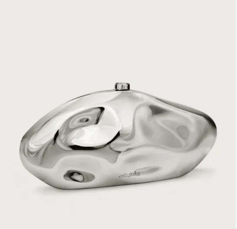 Women Clutch Purse Evening Bag Wedding Handbag Vintage Silver