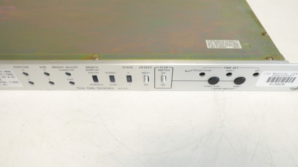 Panasonic Time Date Generator Model Wj-810