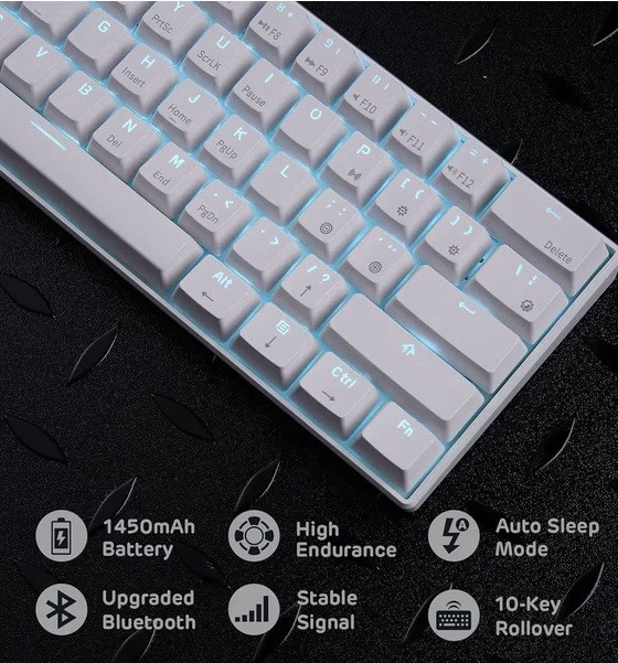 Keyboard Backlit Hot-Swappable Programmable Wireless/Wired