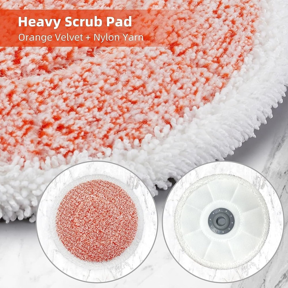 Rotating mop replacement pads, 12-pack.