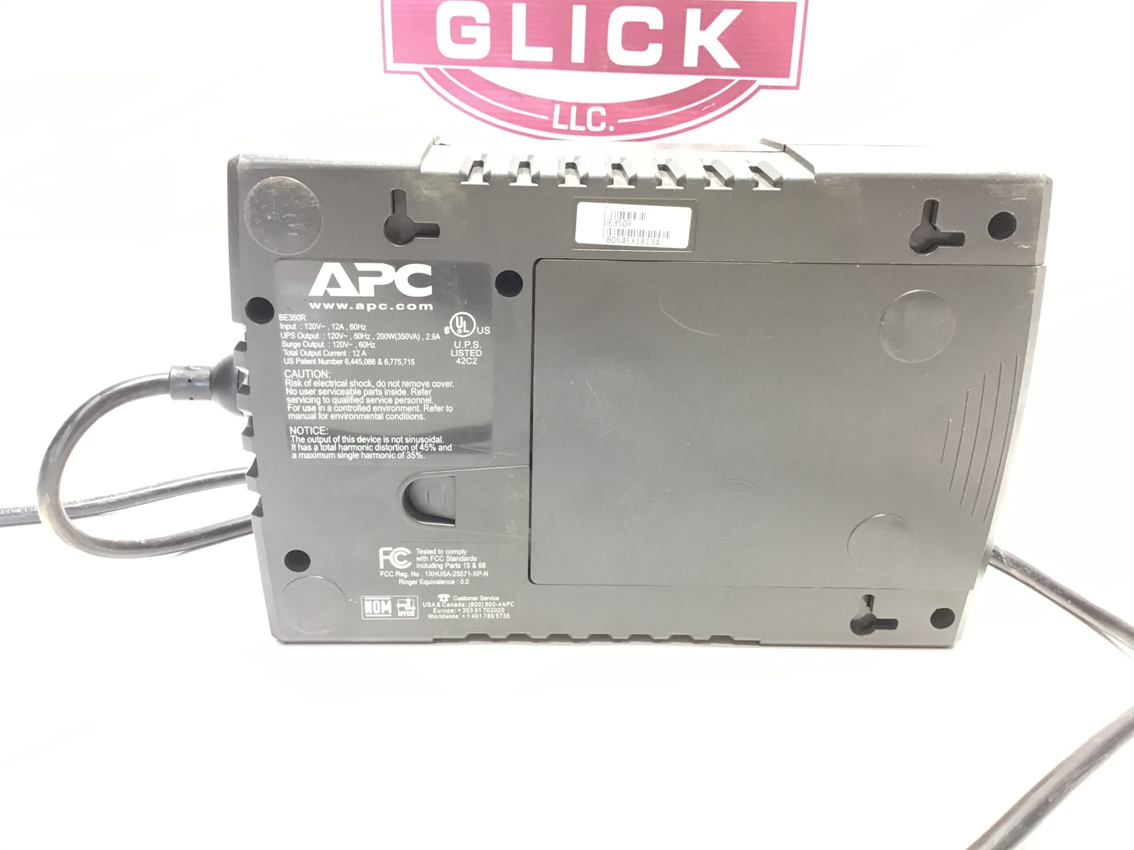 APC Back-UPS ES 350 - BE350R Backup Battery Surge Protection 120V 12A 60Hz 200W