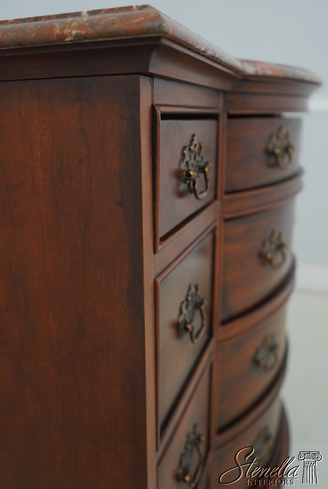 L68885: CENTURY Cherry 12 Drawer Marble Top Server Console
