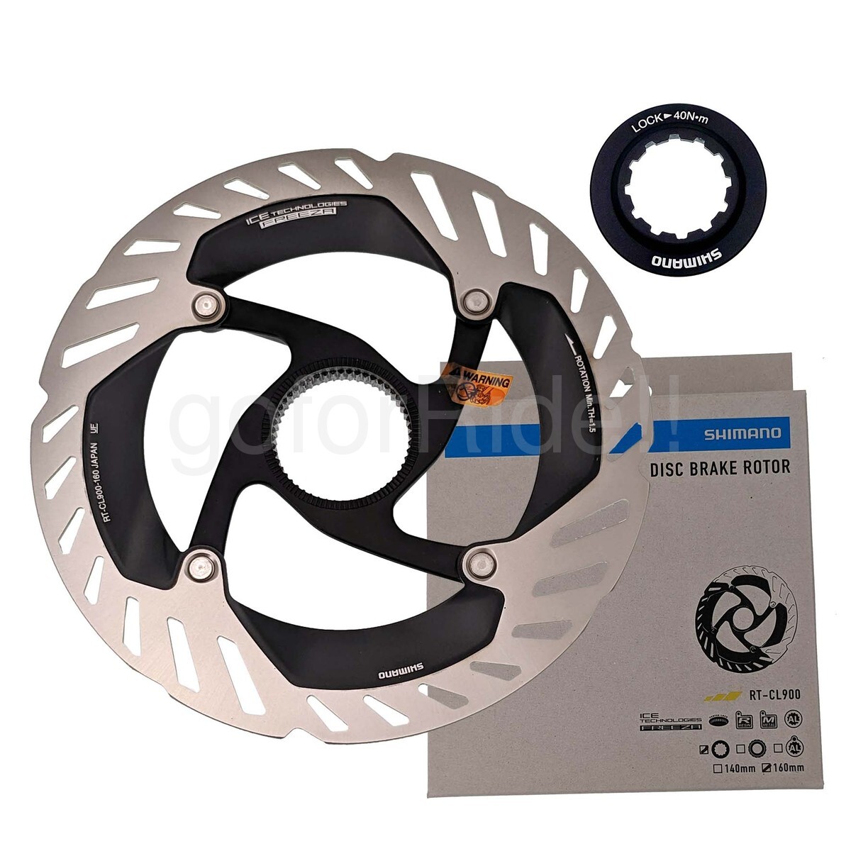 Shimano DURA-ACE R9200 RT-CL900 Center Lock Disc Rotor 160 or 140mm,w/Lockring