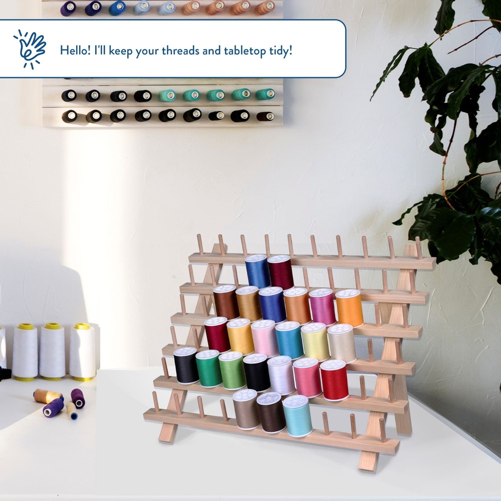 Sewing Thread Spool Organizing Storage Rack, Holds 60 Spools,