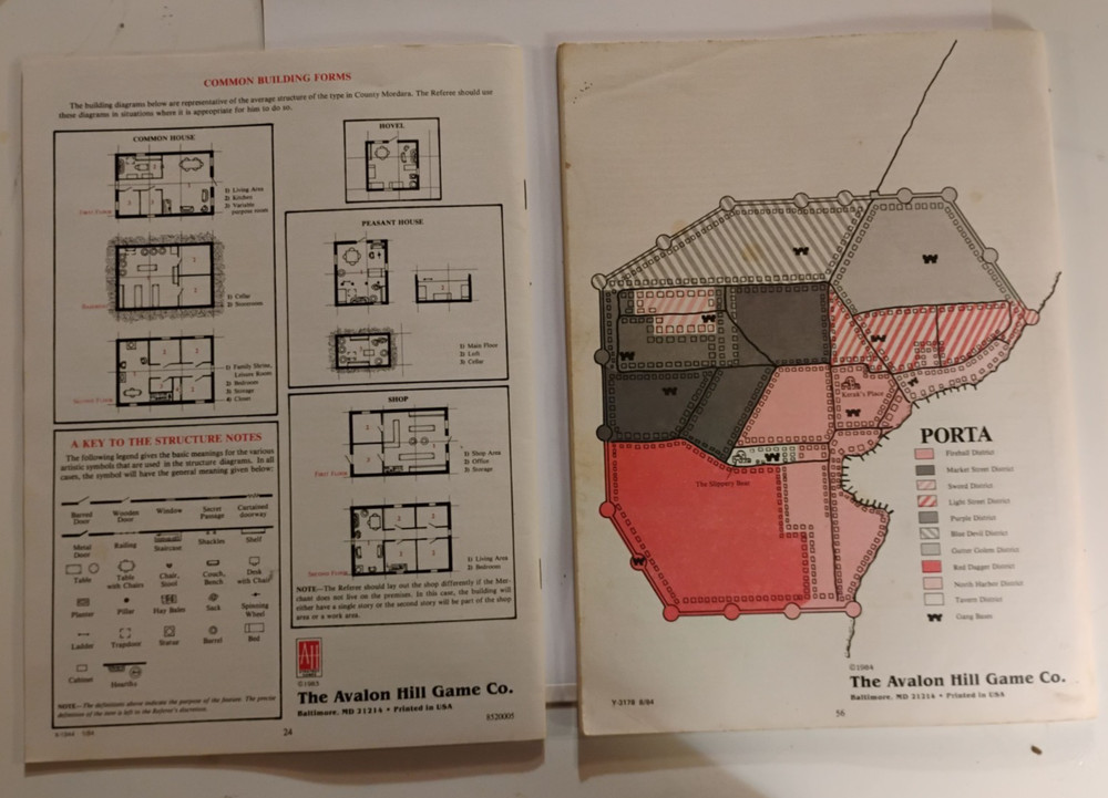 Powers & Perils Boxed Set (1984) Avalon Hill Complete + Bonus Book
