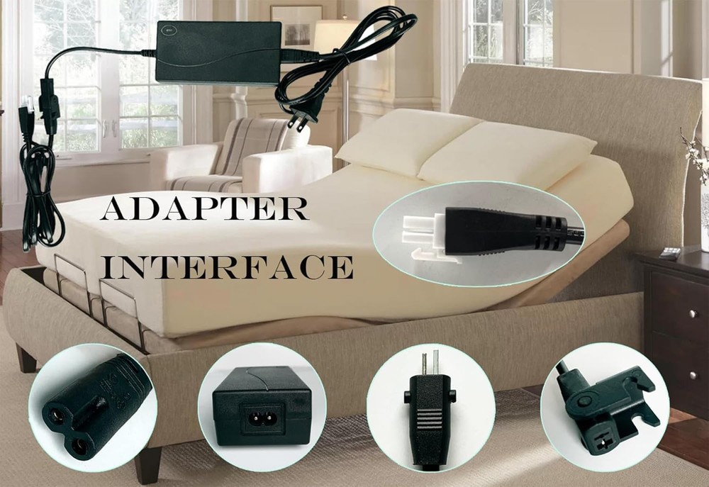 Adjustable Bed Base Power Supply Adapter，Electric Black