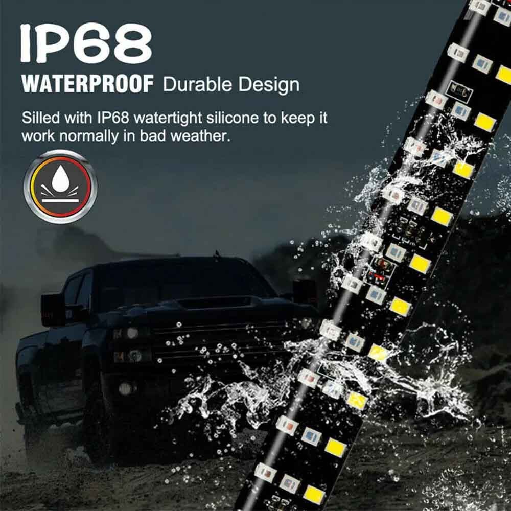 LED Tailgate Light Bar 60" Triple Row 5-Function Strip Universal for Pickup SUV