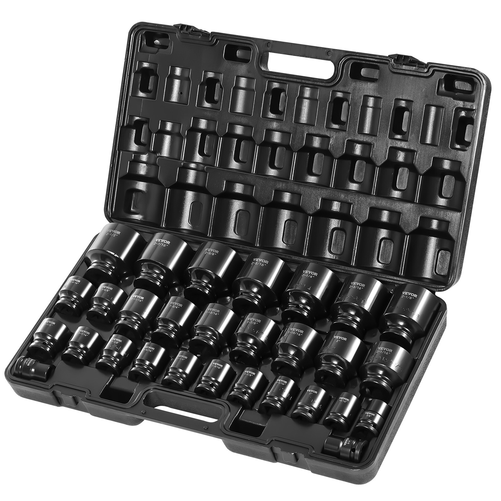Impact Socket Set 29 PCs 3/4" Drive 6 Point SAE Master 3/4 inch - 2-1/2 inch