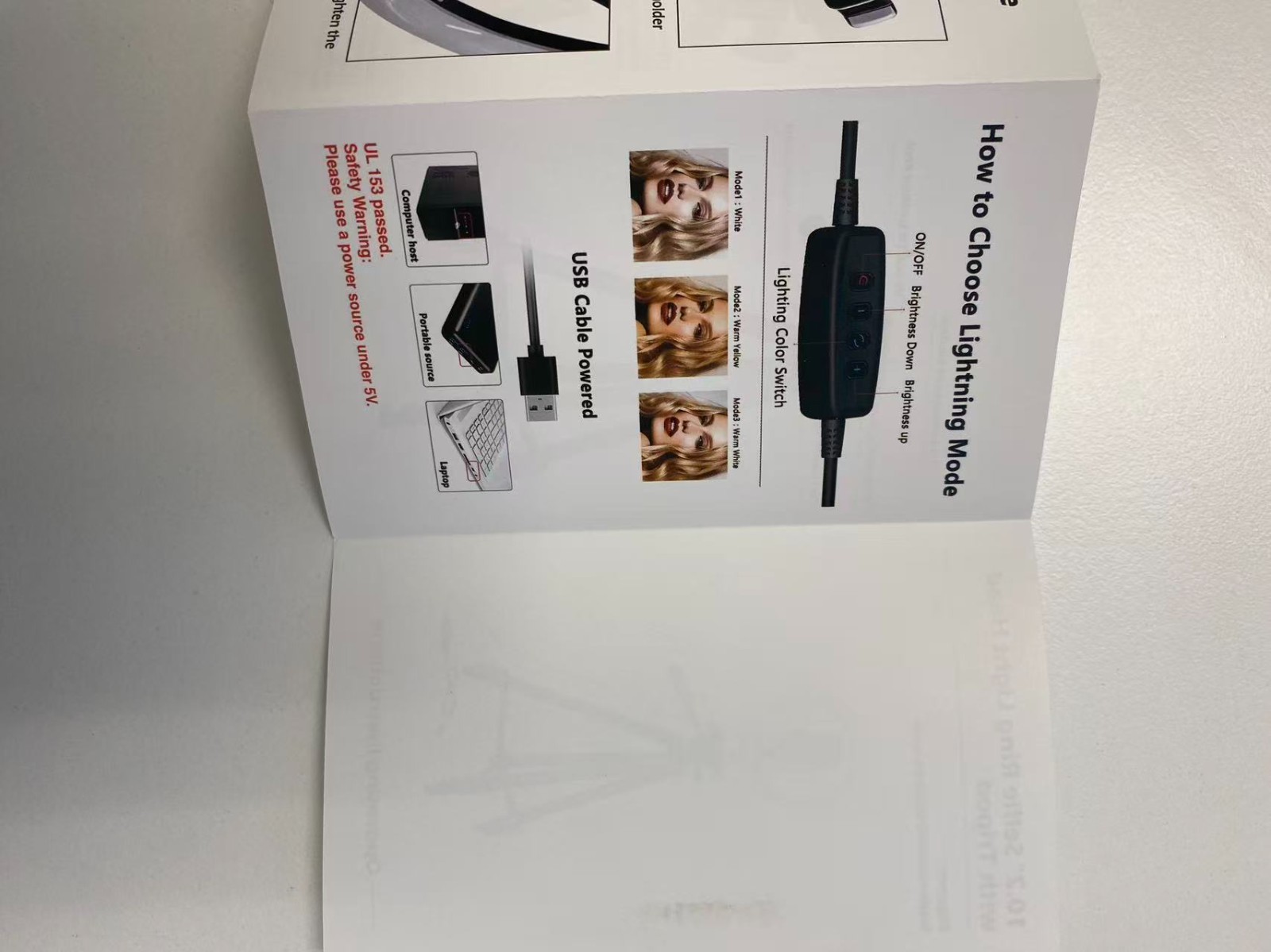 10.2'' Selfie Ring Light with 50'' Tripod Stand and Phone Holder, Dimmable NEW