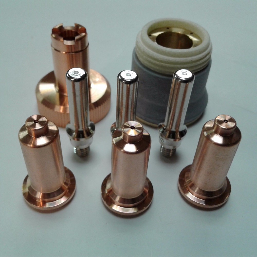 8PC LONG SHIELDED CONSUMABLE KIT FITS PRIMEWELD CUT 60 PLASMA CUTTER IPT60 TORCH