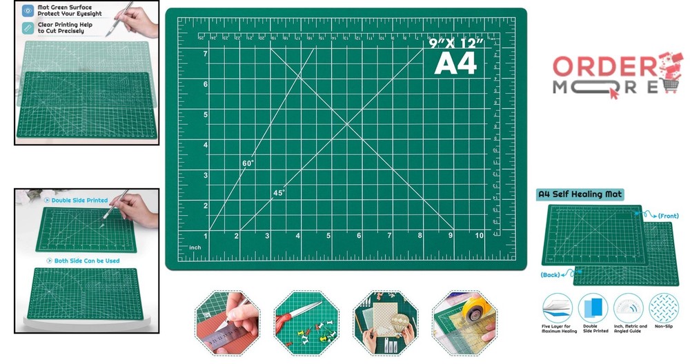 Versatile Rotary Cutting Mat 5-Layer Self Healing Design for All Crafting Needs