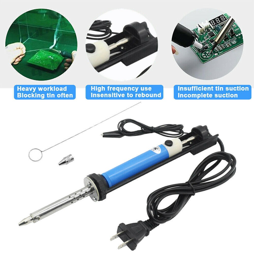 Electric Vacuum Solder Sucker Desoldering Suction Pump Iron Gun Drill Rod Tool