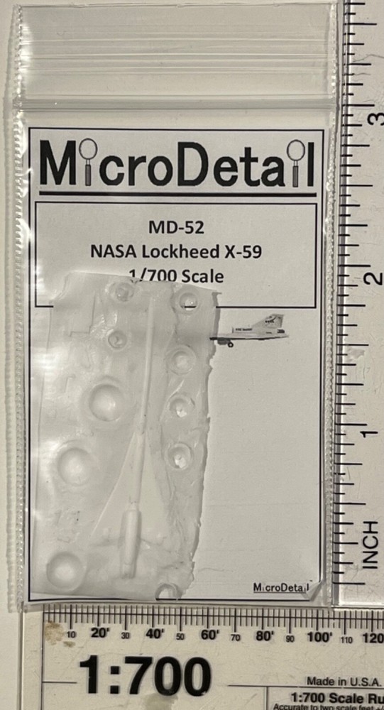 MicroDetail MD-52 1/700 Scale NASA Lockheed X-59 QUESST Kit Custom Decals