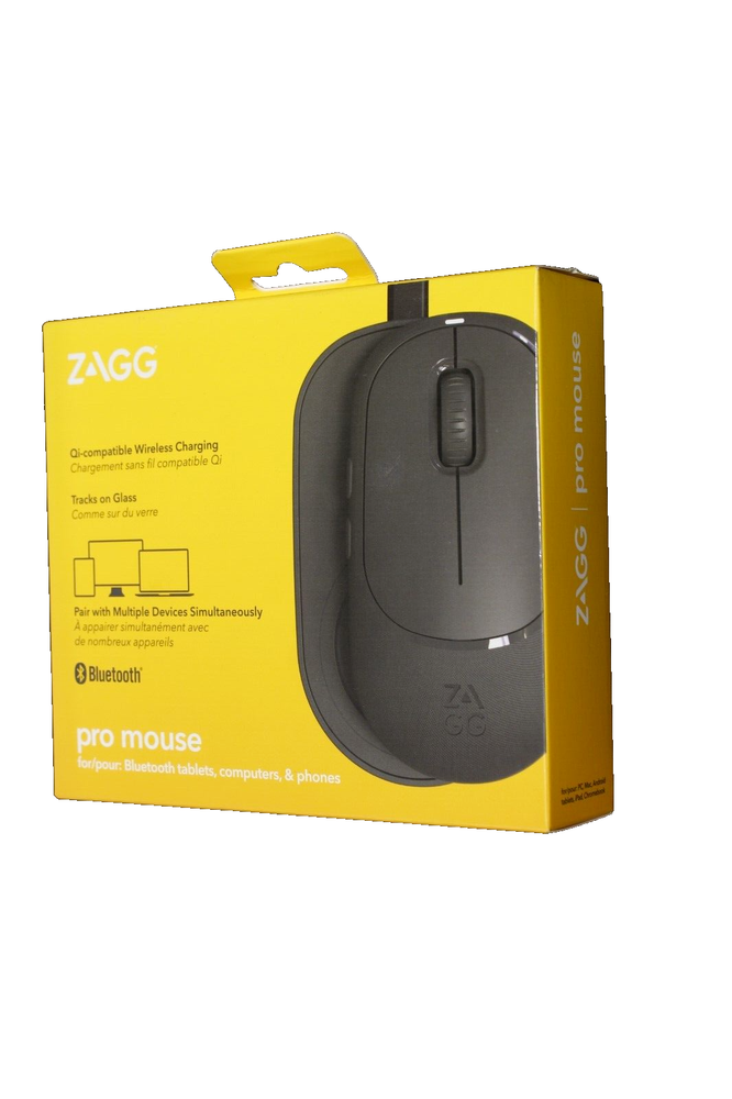ZAGG Pro Mouse for Tablets and Laptops, Qi-Enabled, Wireless Charging, Bluetooth
