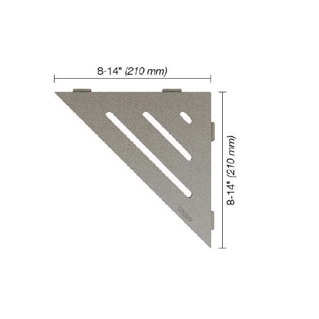 Schluter Systems Shelf Triangular Corner Wave Stone Grey SES1D10TSSG