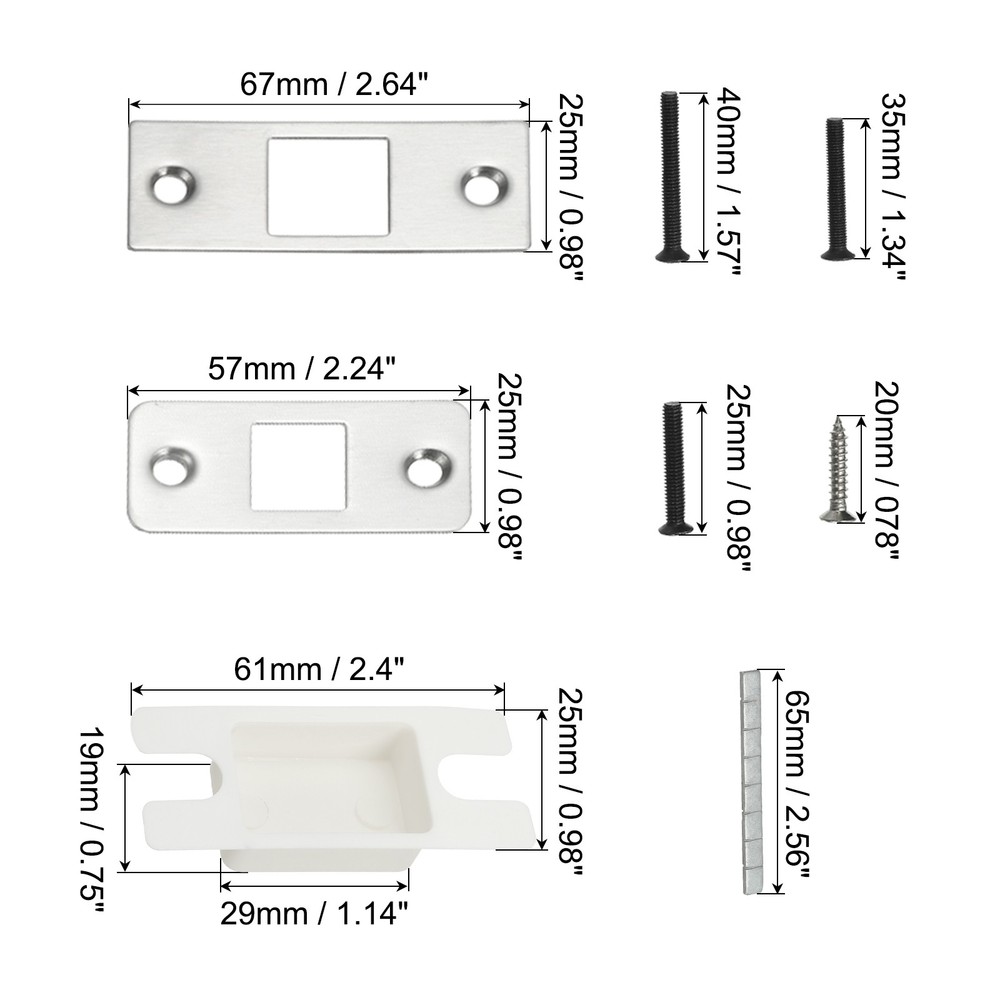 2Pcs Round Recessed Door Lock with Color Coded Indicators 2 3/8" Backset Black