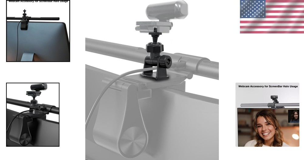 Versatile Web Camera Mount with Strong Adhesive - Fits Logitech & Obsbot Models