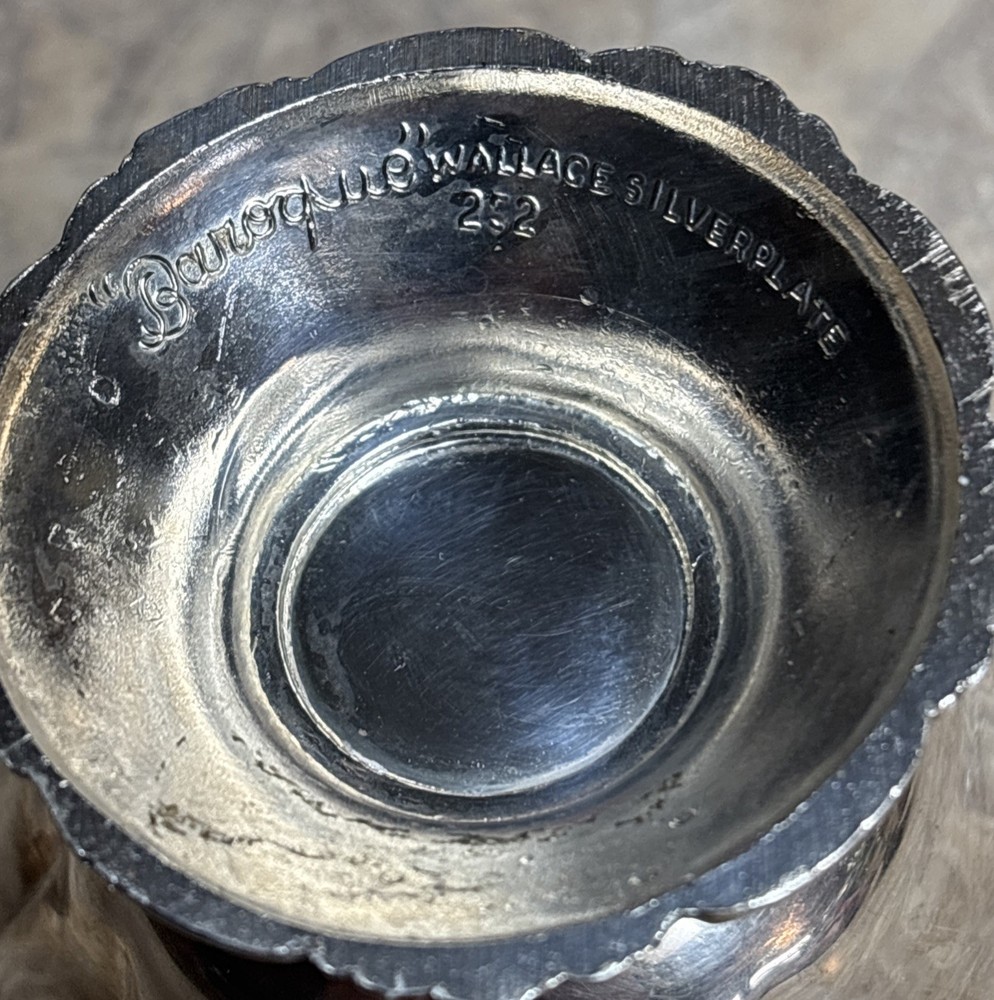 3 WALLACE BAROQUE SILVER PLATE SILVERPLATE PUNCH CUP ORNATE HANDLE XLNT COND