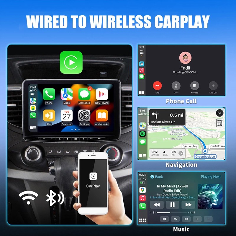 USB Auto Wireless CarPlay Adapter For Apple Android Wireless Dongle Plug ＆ Play