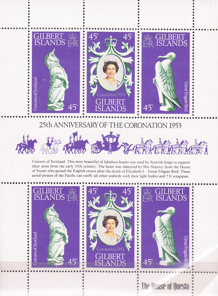 W GILBERT ISLANDS 0312 QUEEN ELIZABETH CORONATION 25TH ANNIVERSARY
